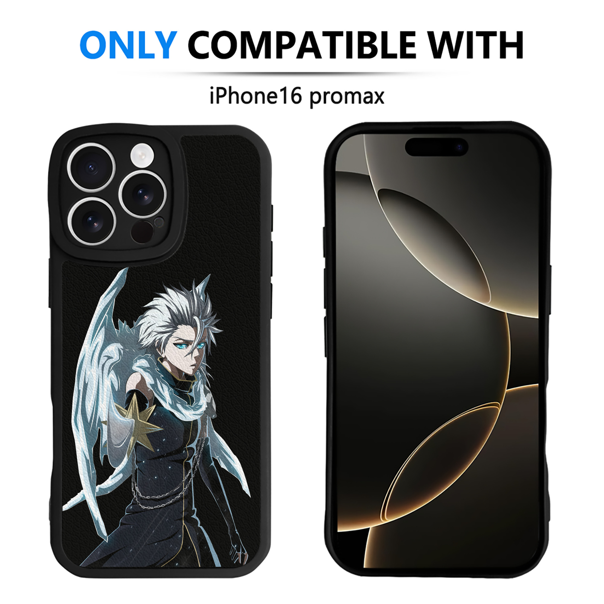 （画像用） ブリーチ 日番谷冬獅郎（ひつがや とうしろう） BLEACH Hitsugaya Toushirou 【iPhone 16シリーズ対応】シリコンスマホケース（レザー調） 材質：シリコン